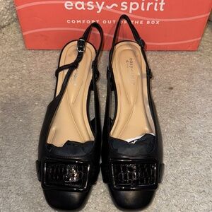 Easy Spirit Black Slingback Heels